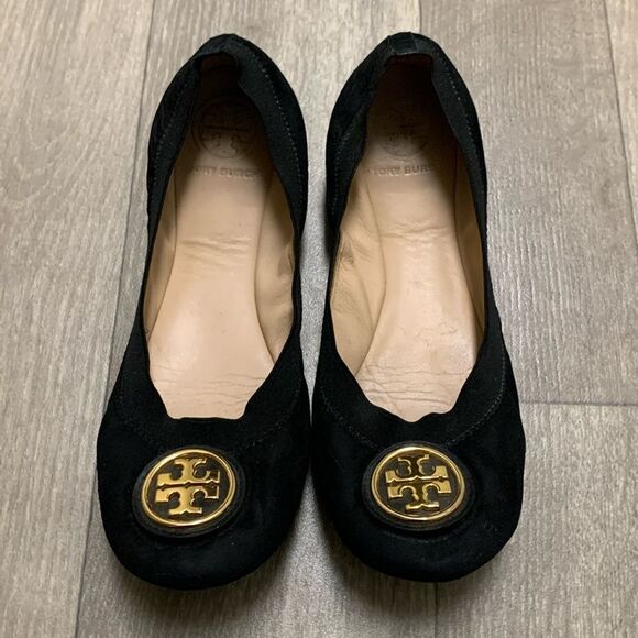 Tory Burch Shoes - Womens Tory Burch Suede Carolina Ballet Flats Shoes